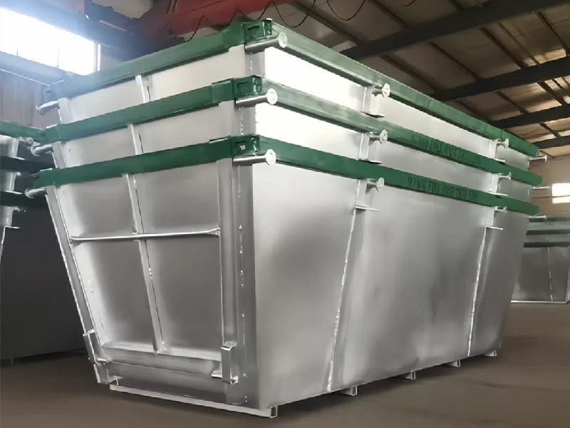 Large Stackable Galvanized Steel Waste Bin